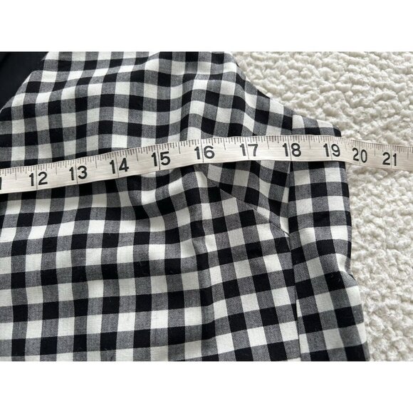 Madewell $148 V-Neck Mini Vest Dress, Black & White Checkered Gingham, Sz 10 - Picture 10 of 13